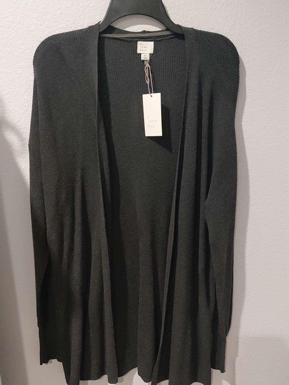 a new day Black Open-Front Longline Cardigan